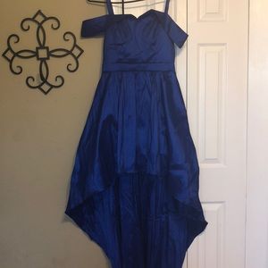 Royal blue high/low homecoming dress